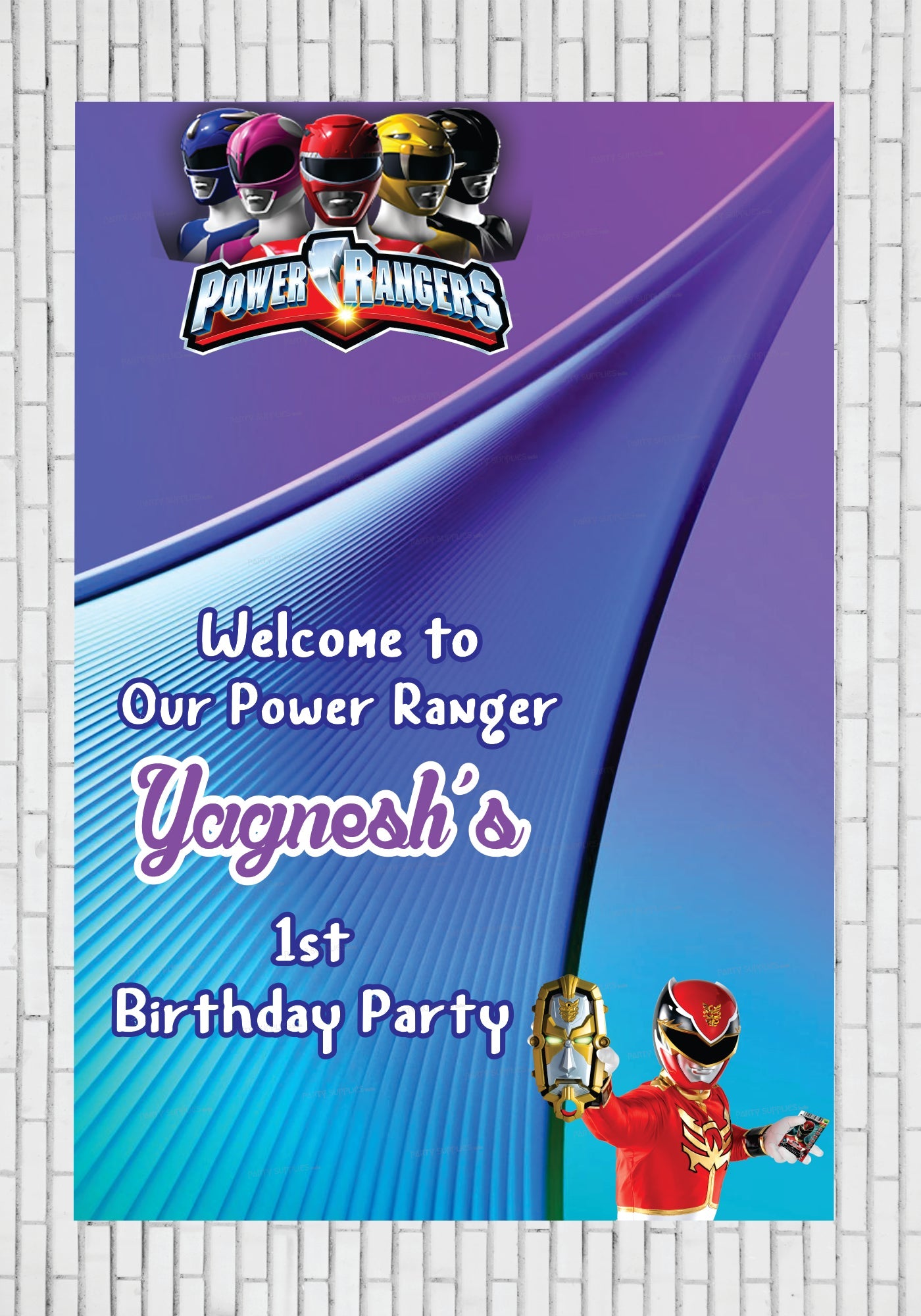 PSI Power Rangers Theme  Customized Welcome Board