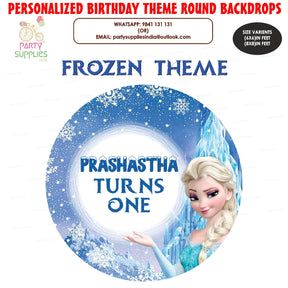 PSI Frozen Theme Round Backdrop