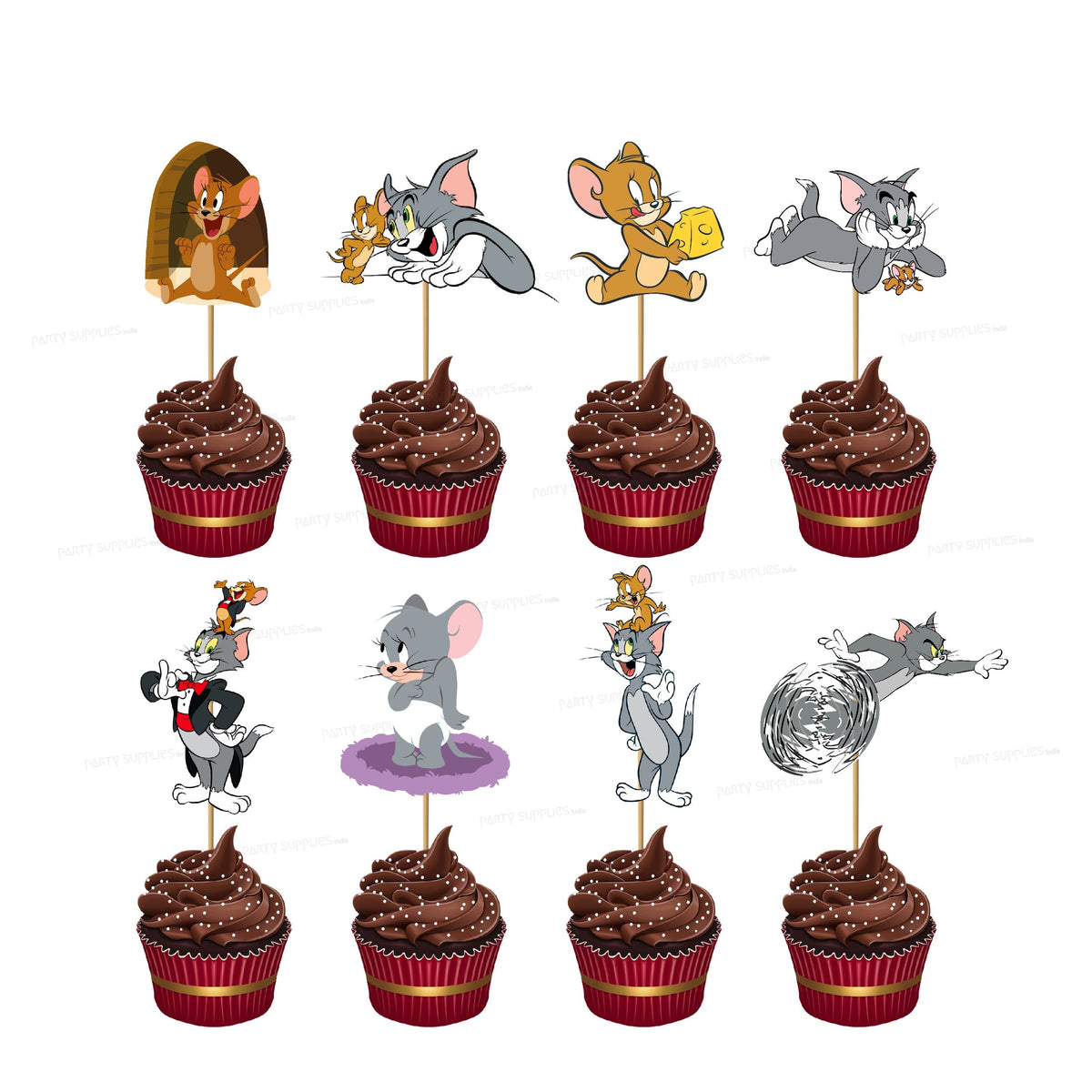 PSI Tom & Jerry Theme Cup Cake Topper