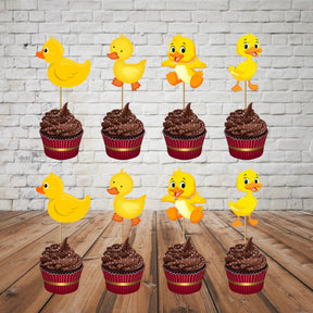 PSI Duck Theme boy Stick Cupcake Topper