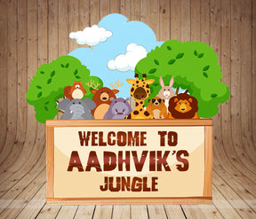 Jungle Theme Customized Welcome Board