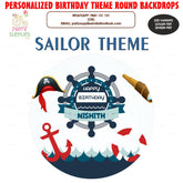 PSI Sailor Theme Round Backdrop