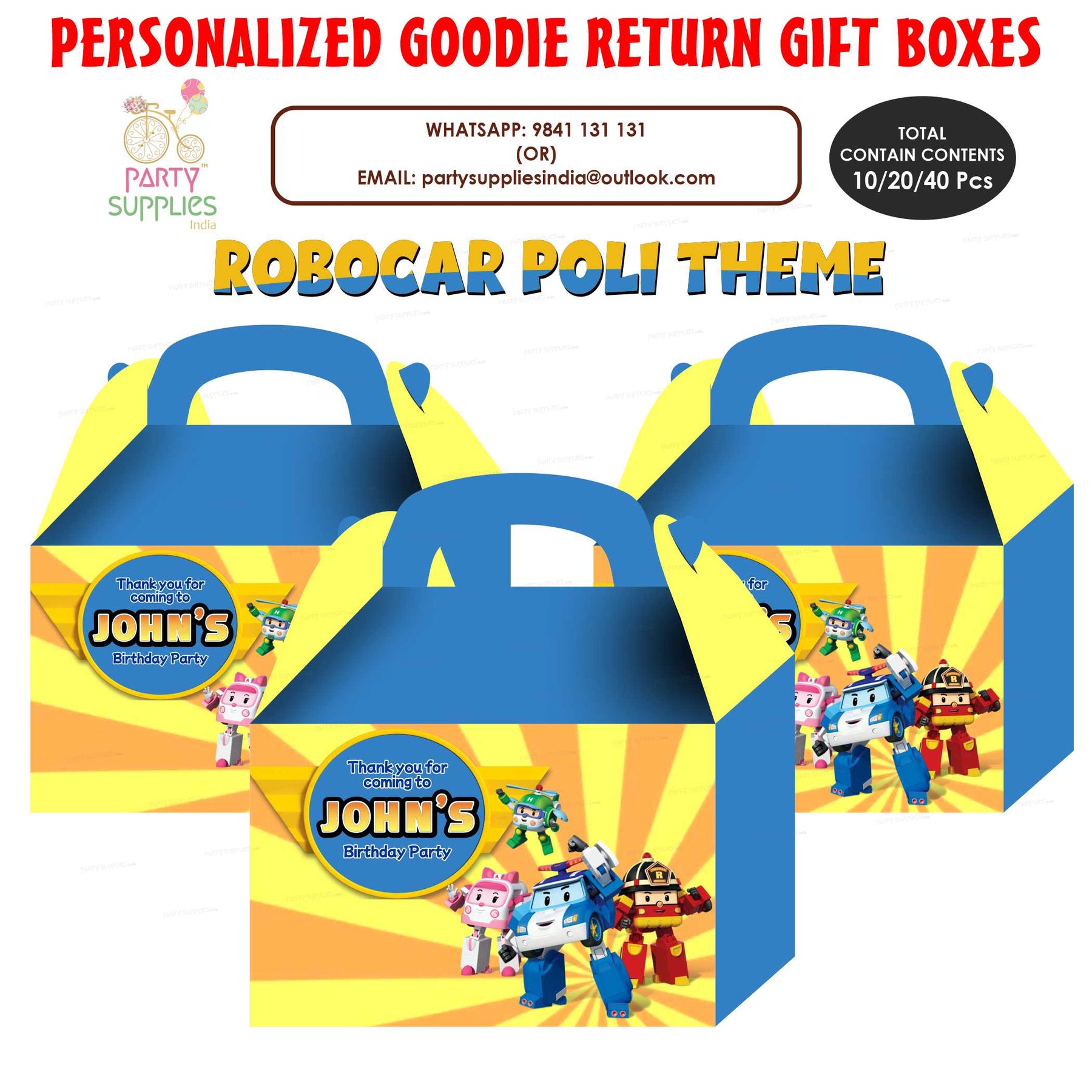 PSI Robopoli Theme Goodie Return Gift Boxes