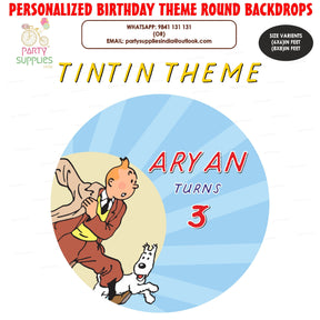 PSI Tintin Theme Round Backdrop