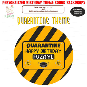 PSI Quarantine Theme Round Backdrop