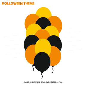 PSI Halloween Theme Colour Balloon 60 Pcs