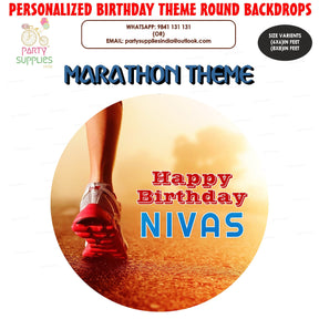 PSI Marathon Theme Customized Round Backdrop