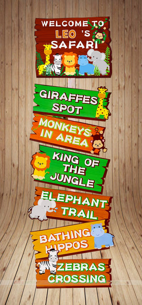 Jungle Theme Customized Door Poster