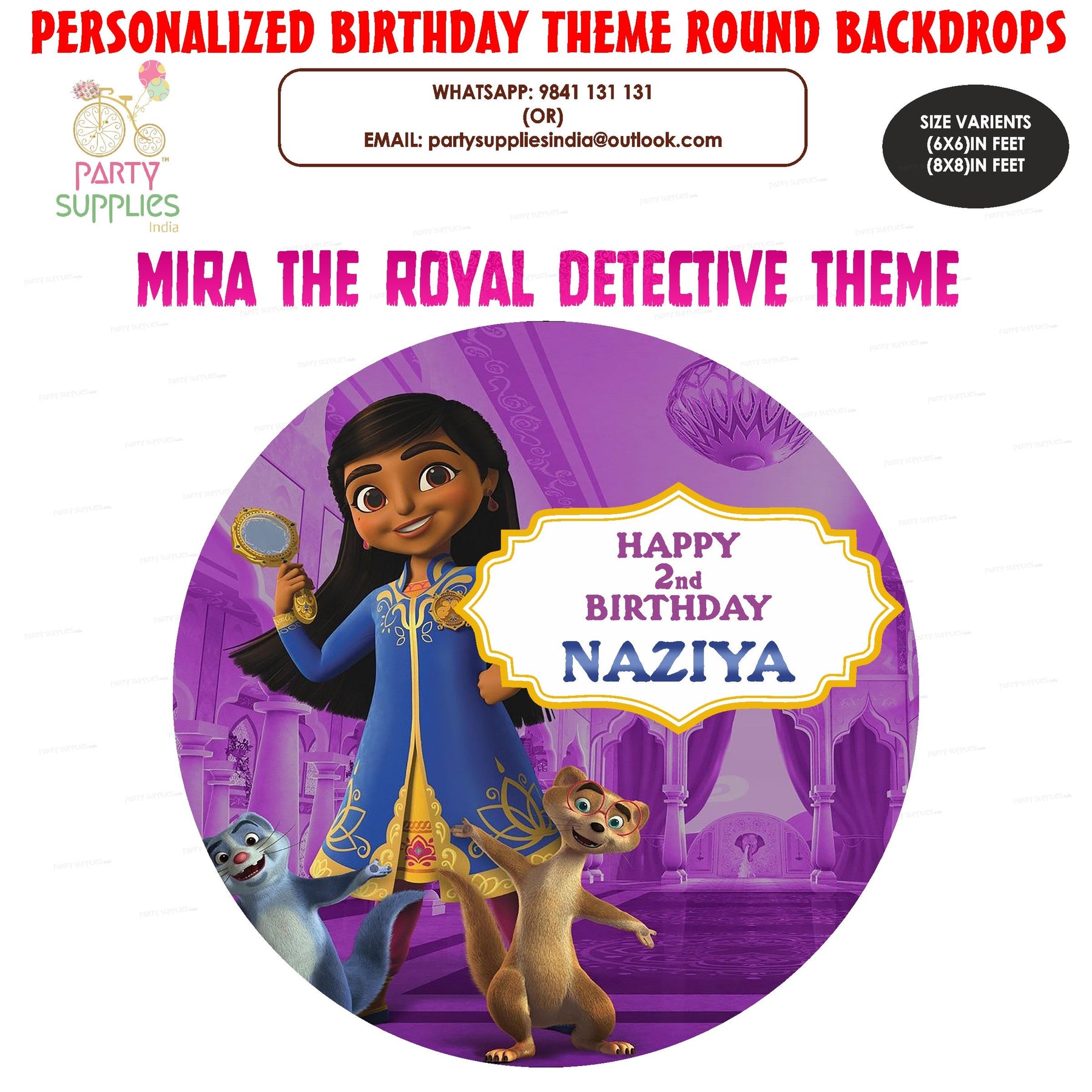 PSI Mira Royal detective Theme Customized Backdrop