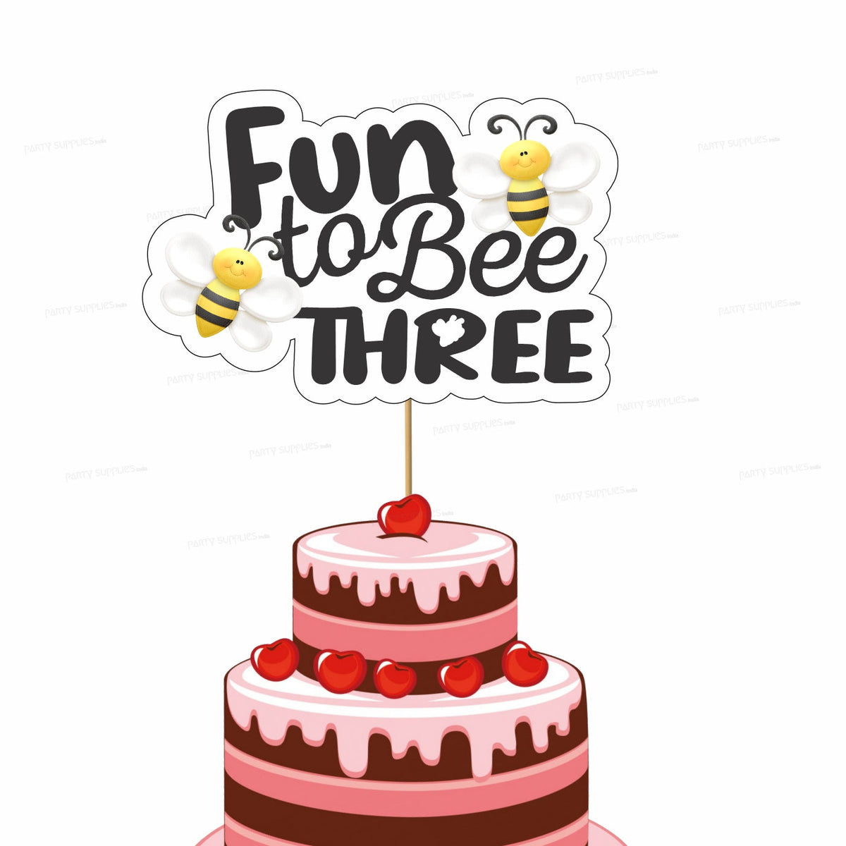 PSI Bumble Bee Theme Customized Cake Topper
