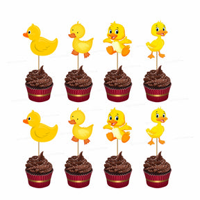 PSI Duck Theme boy Stick Cupcake Topper