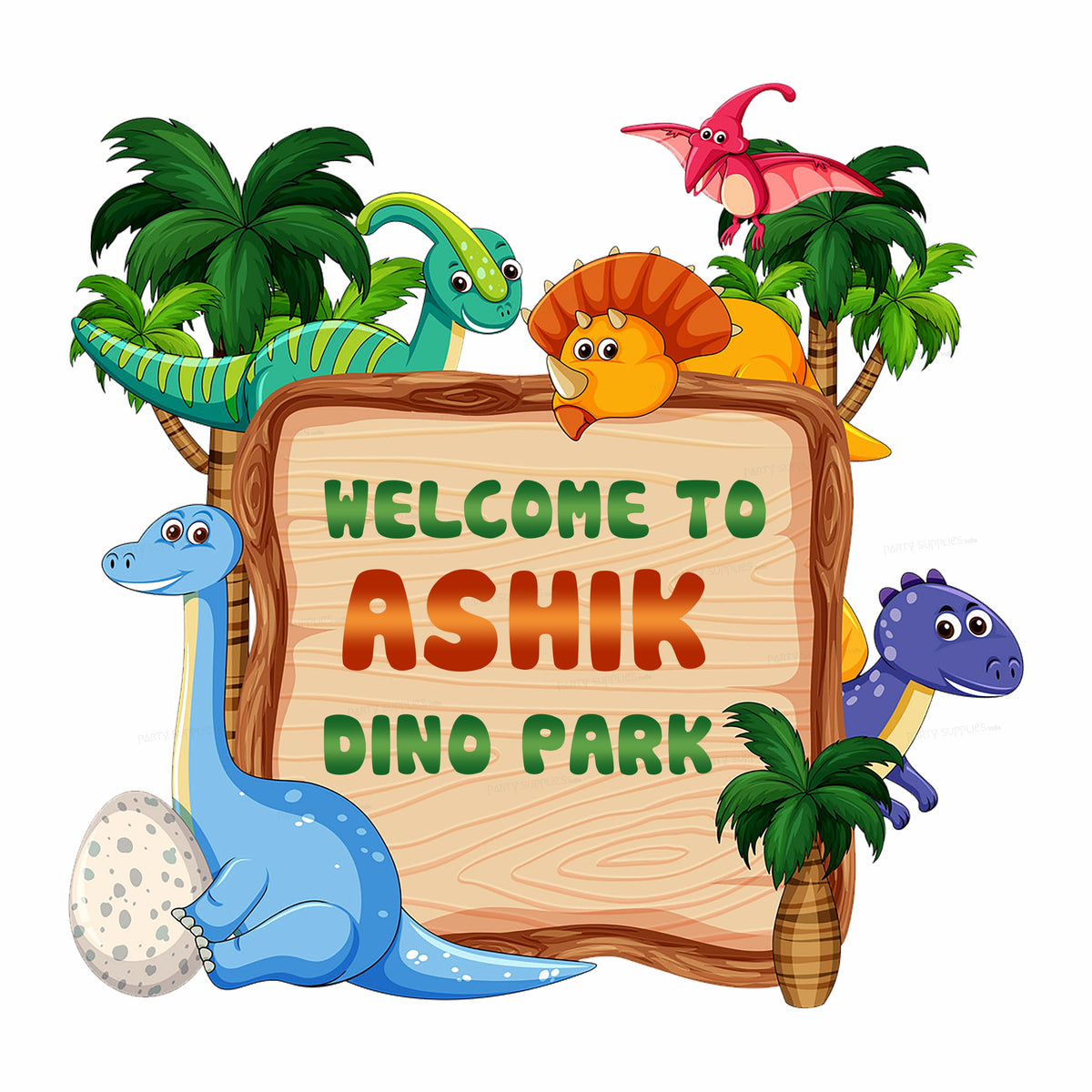 PSI Dinosaur Theme Customized Welcome Board