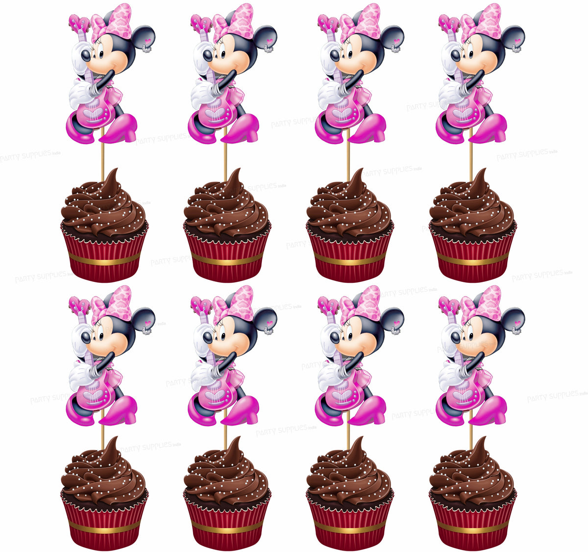 Minnie Mouse Theme Cupcake Topper