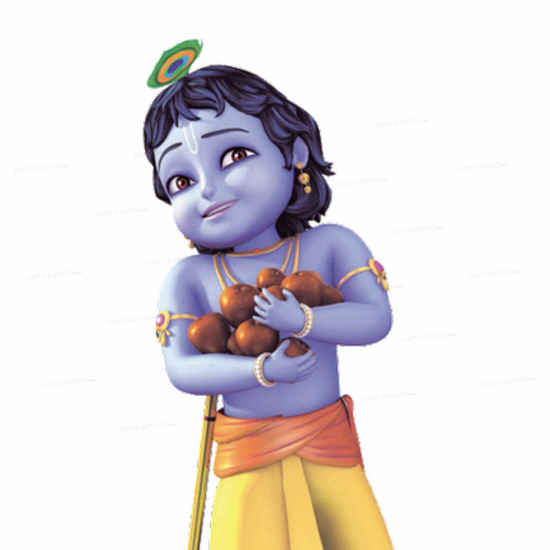 Little Krishna Apple Theme Cutout