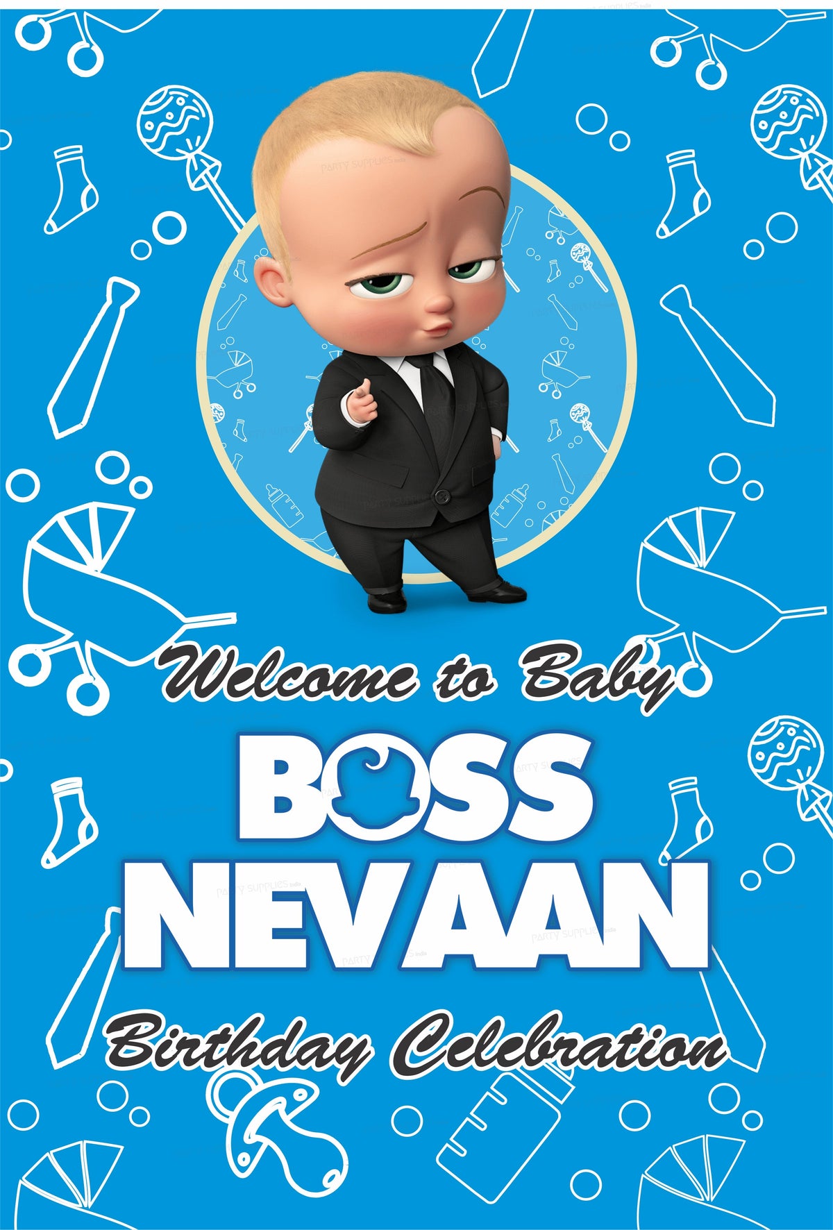 PSI Boss Baby Theme Customized Welcome Board
