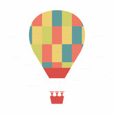 Hot Air Theme girl Multi-Coloured Balloon Cutout