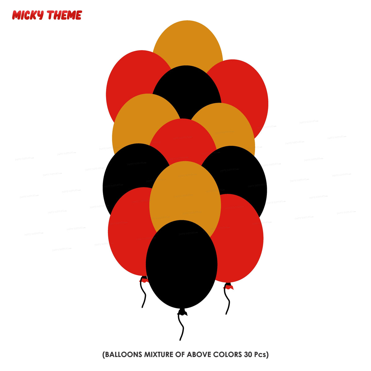 PSI Mickey Mouse Theme Colour 30 Pcs Balloons