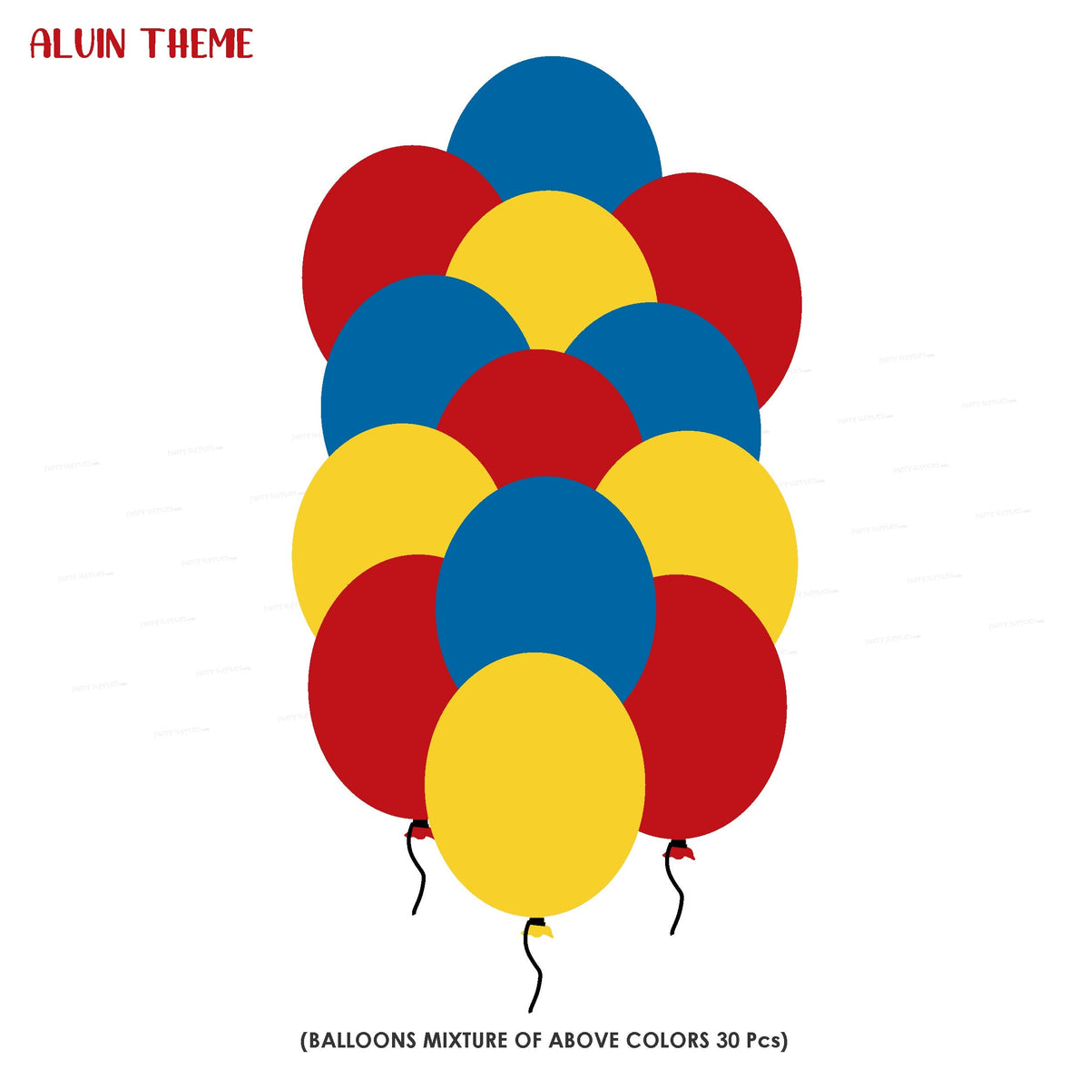 PSI Alvin the Chipmunks Theme Colour 30 Pcs. Balloons