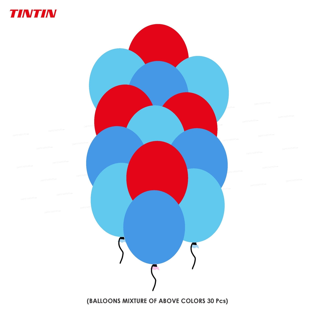 PSI Tin Tin Theme Colour 30 Pcs. Balloons