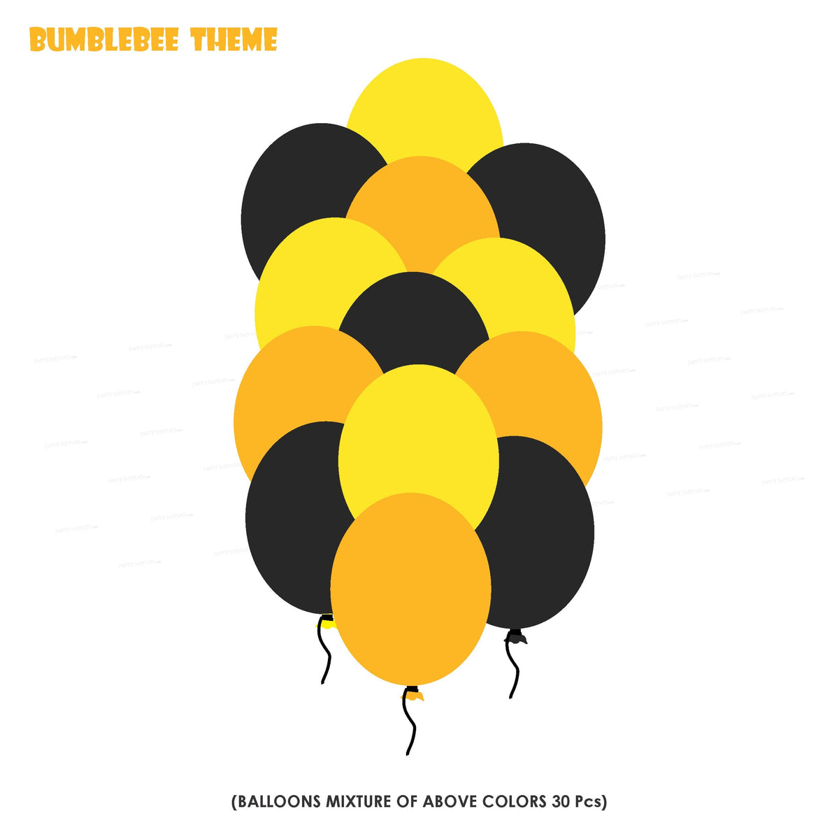 PSI Bumble Bee Theme Colour 30 Pcs. Balloons