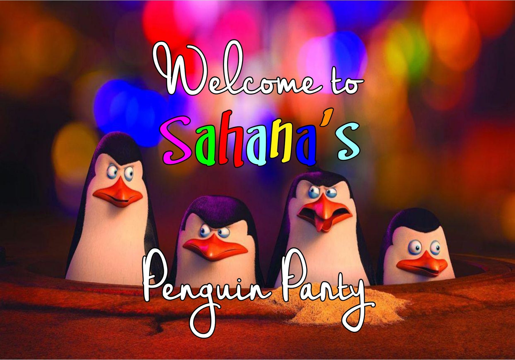 PSI Penguin Theme  Welcome Board