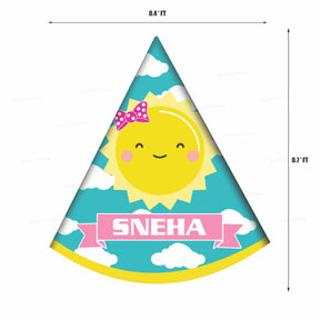 PSI Sunshine Theme Girl Personalized with Name Hat
