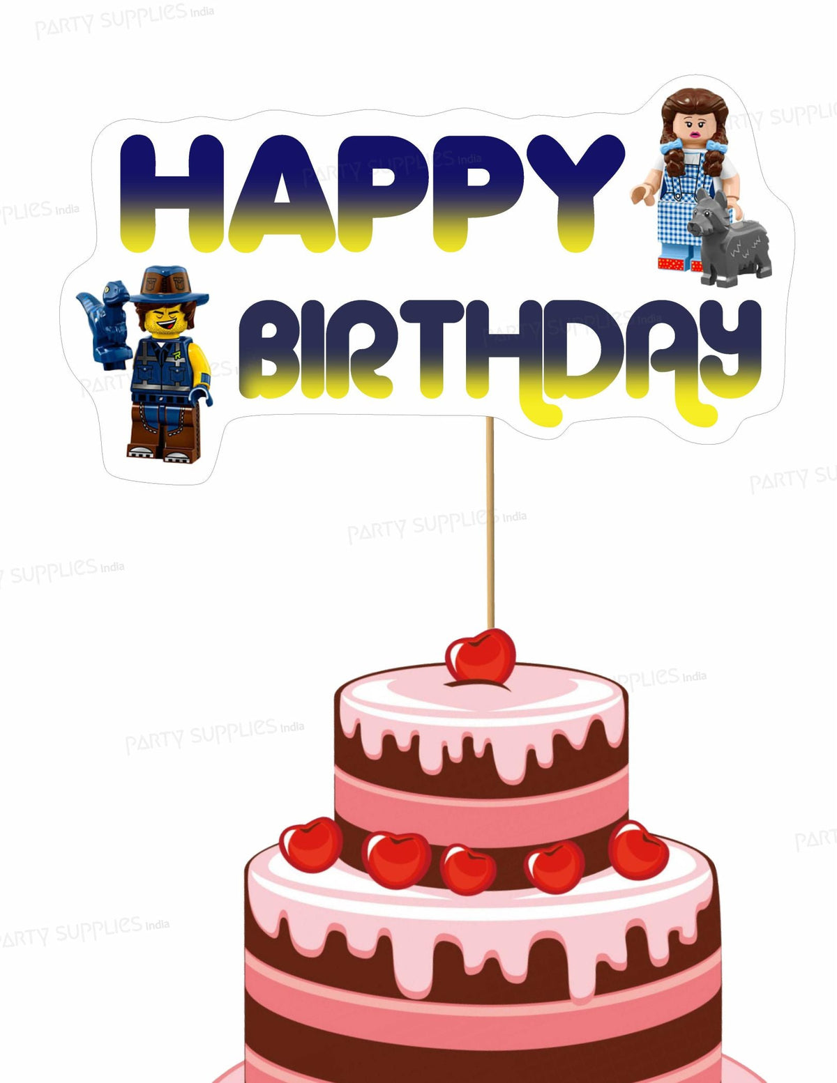 PSI Lego Theme  Personalized Cake Topper