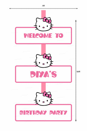 PSI Hello Kitty Theme Personalized Door Poster