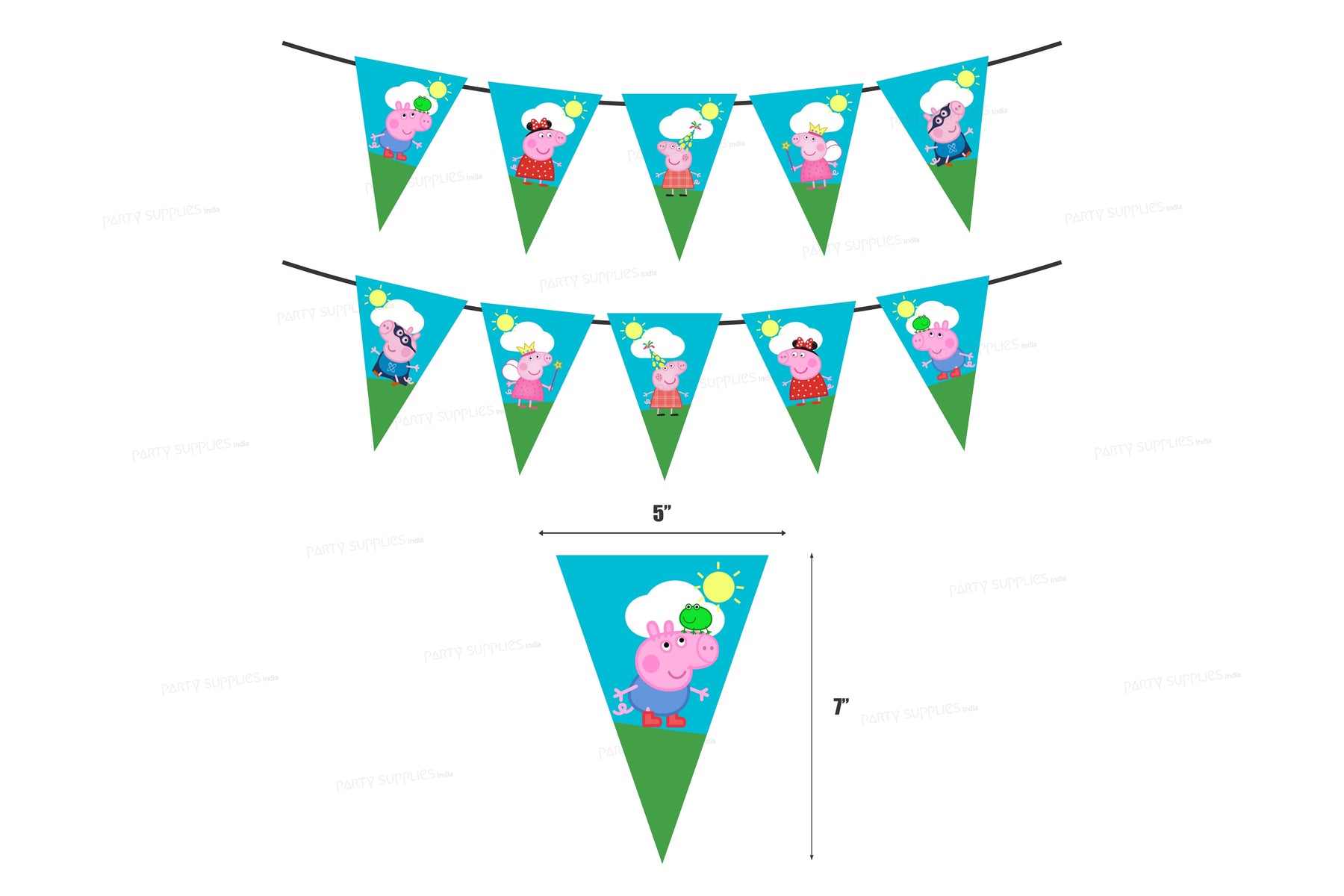 PSI Peppa Pig Theme Girl Flag Hanging