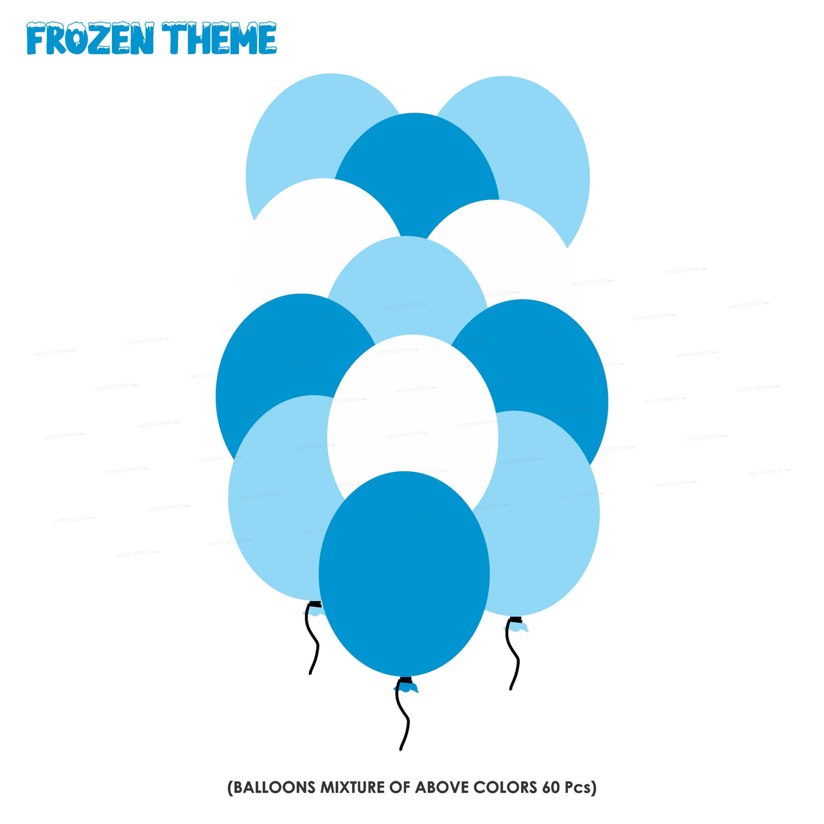 PSI Frozen Theme Colour 60 Pcs Balloons
