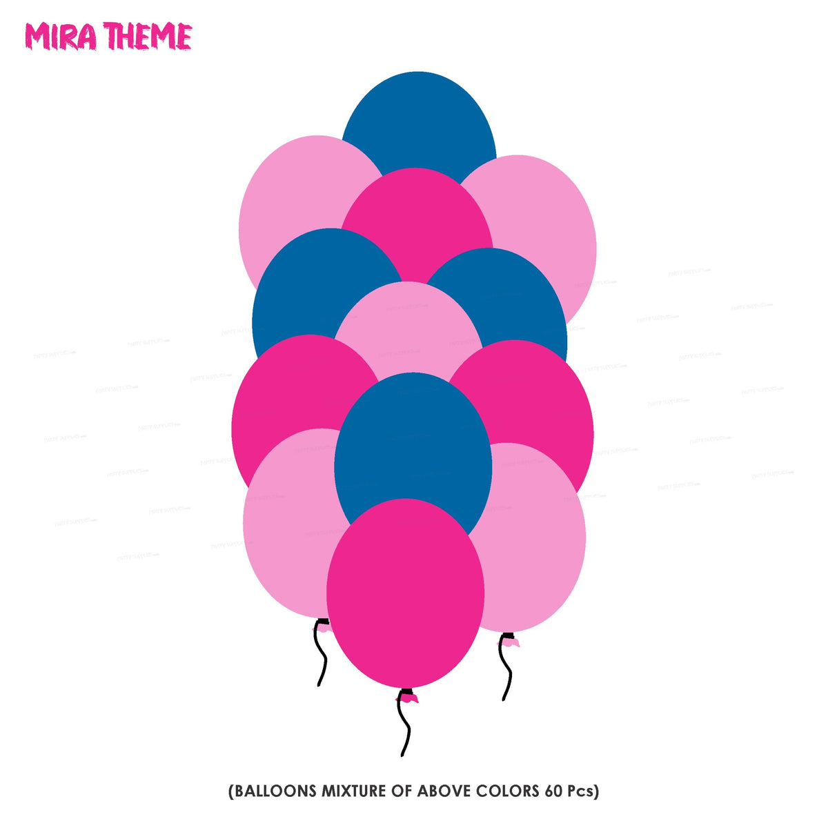 PSI Mira the Royal Detective Theme Colour 60 Pcs. Balloons