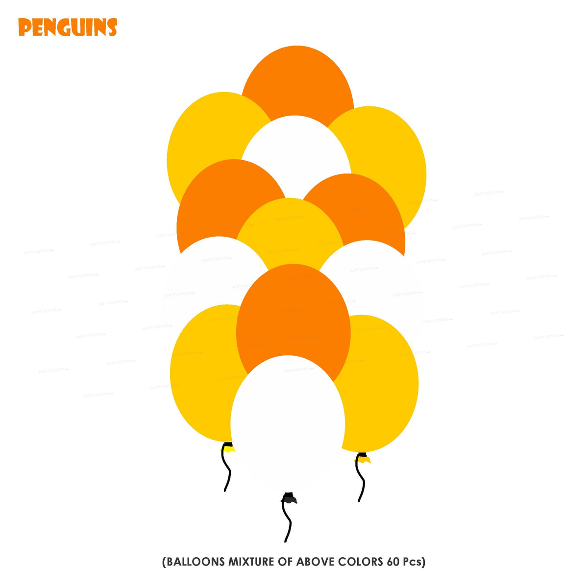 PSI Penguin Theme Colour 60 Pcs. Balloons