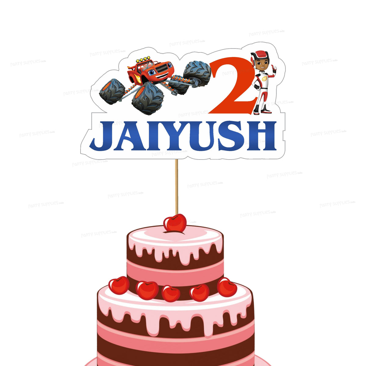 PSI Blaze and the Monster Machines Theme Cake Topper