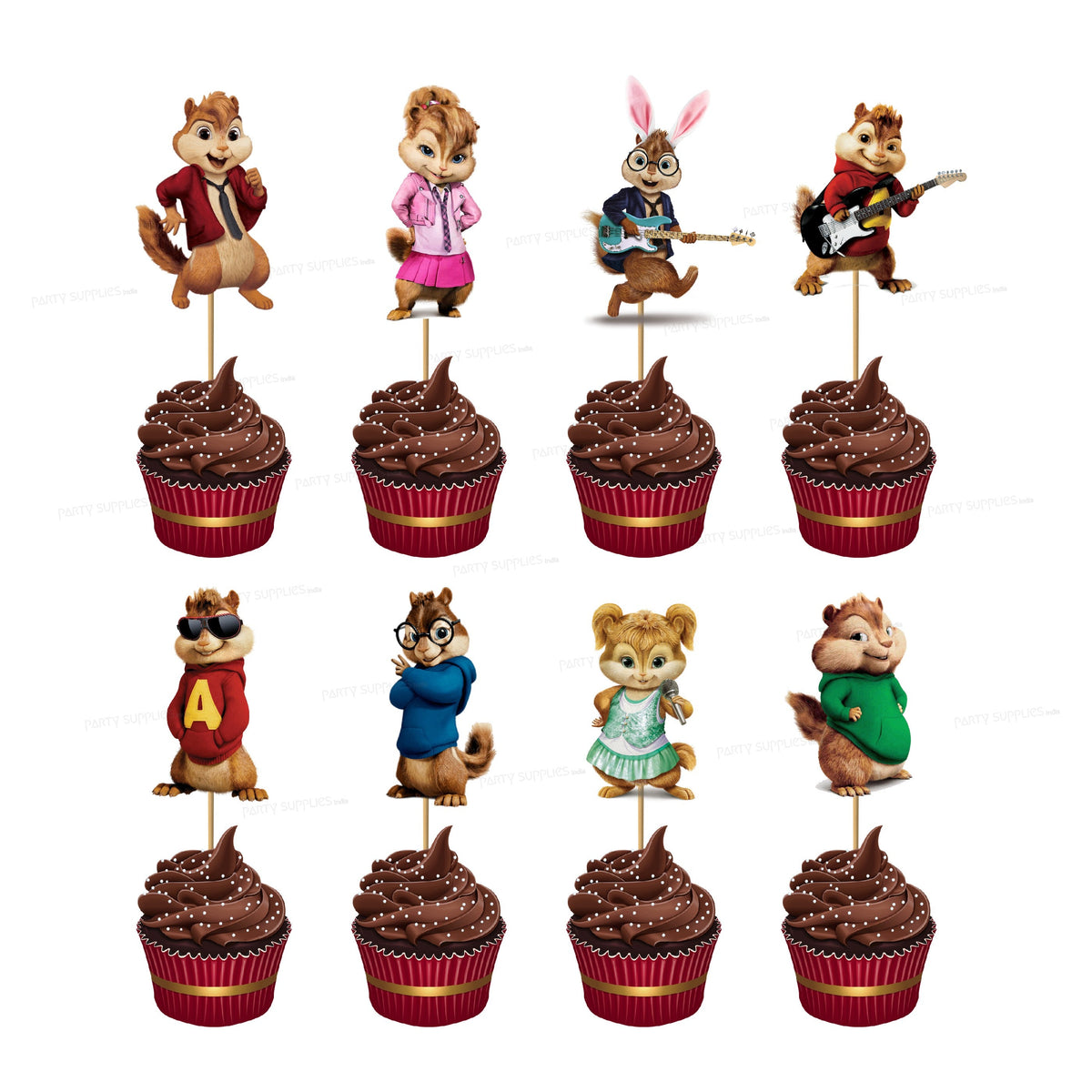 PSI Alvin and Chipmunks Theme Cup Cake Topper