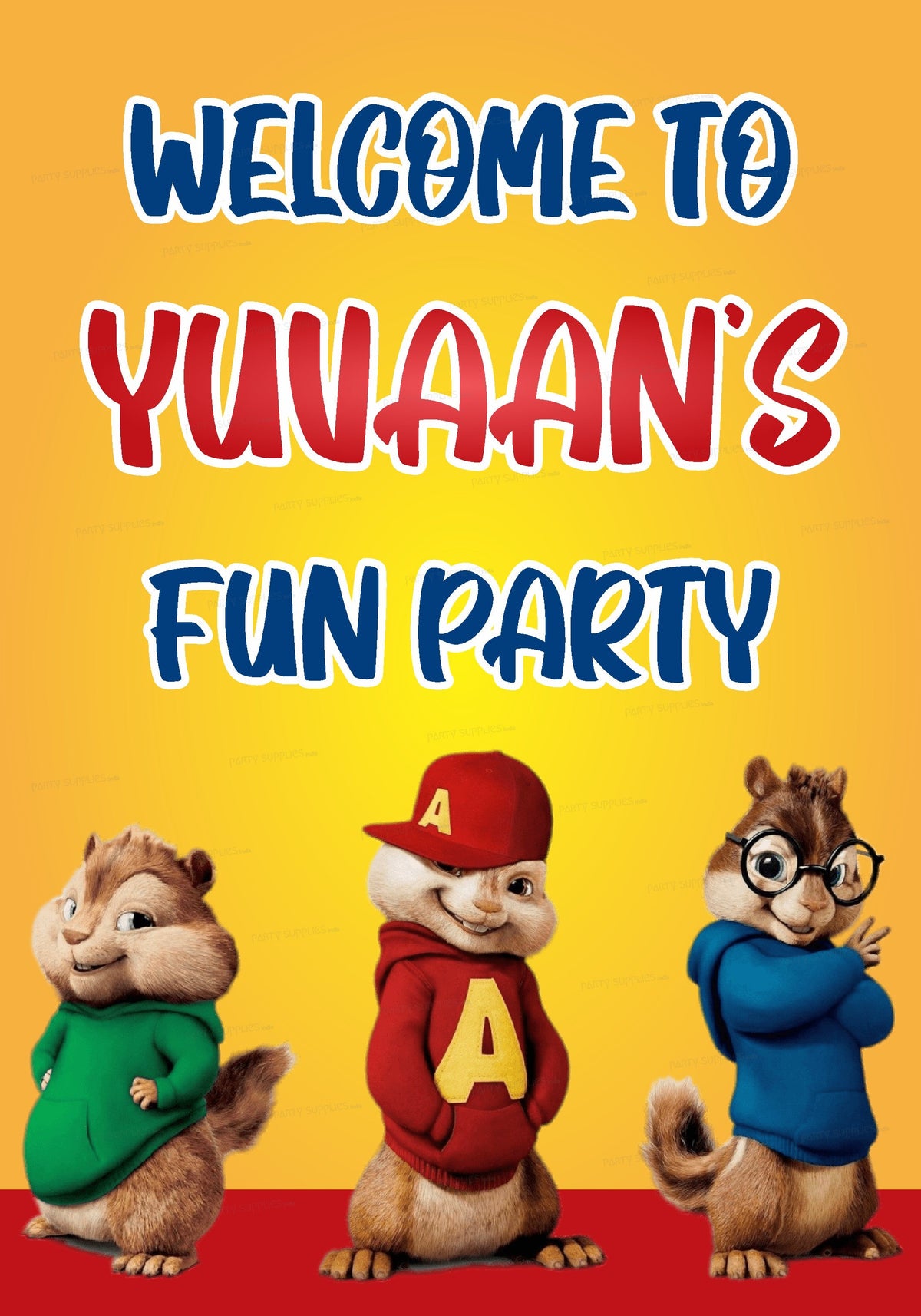 PSI Alvin and Chipmunks Theme Customized Welcome Board