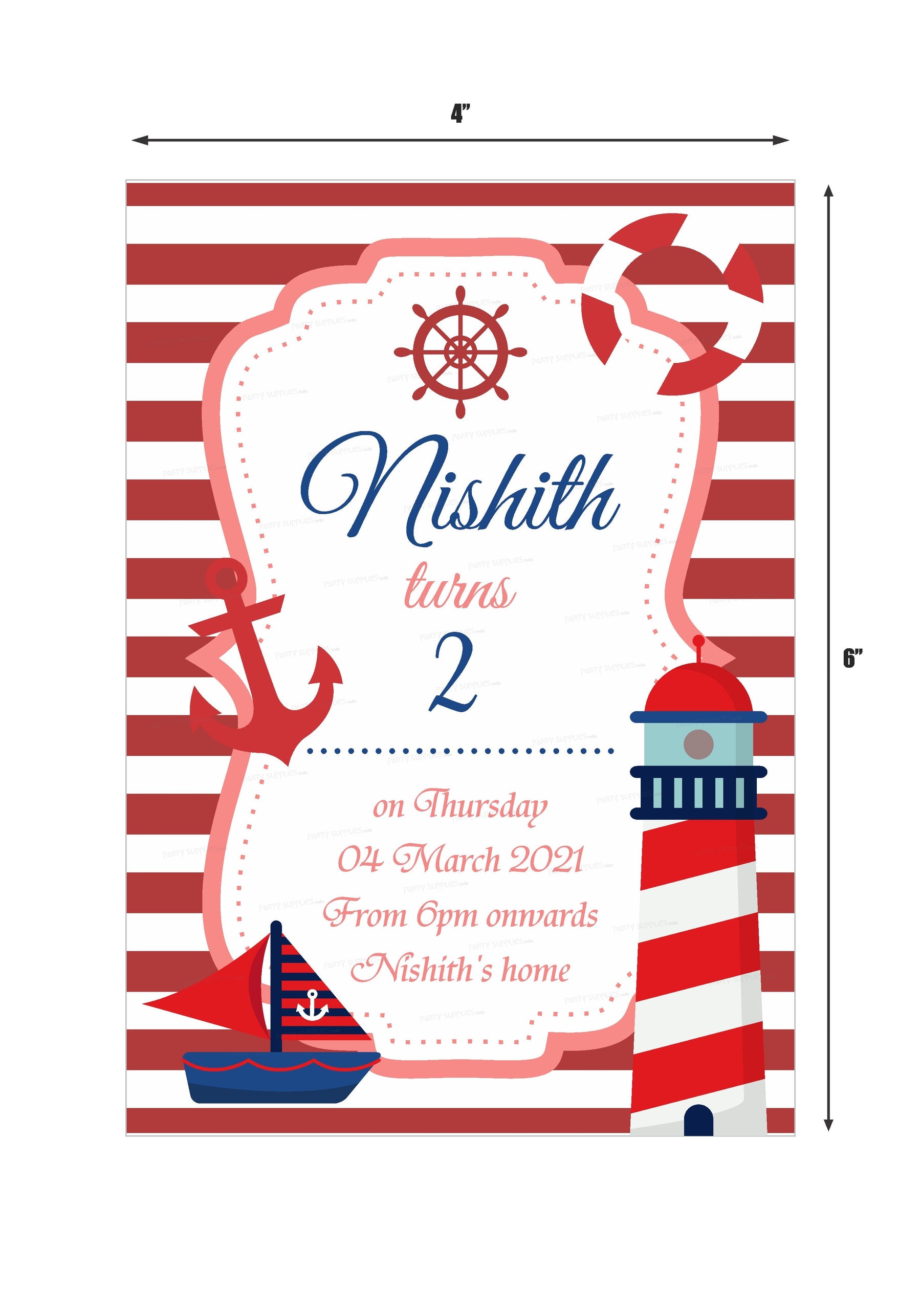 PSI Sailor Theme Invite