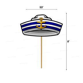 PSI Sailor Theme Classic Cup Cake Topper