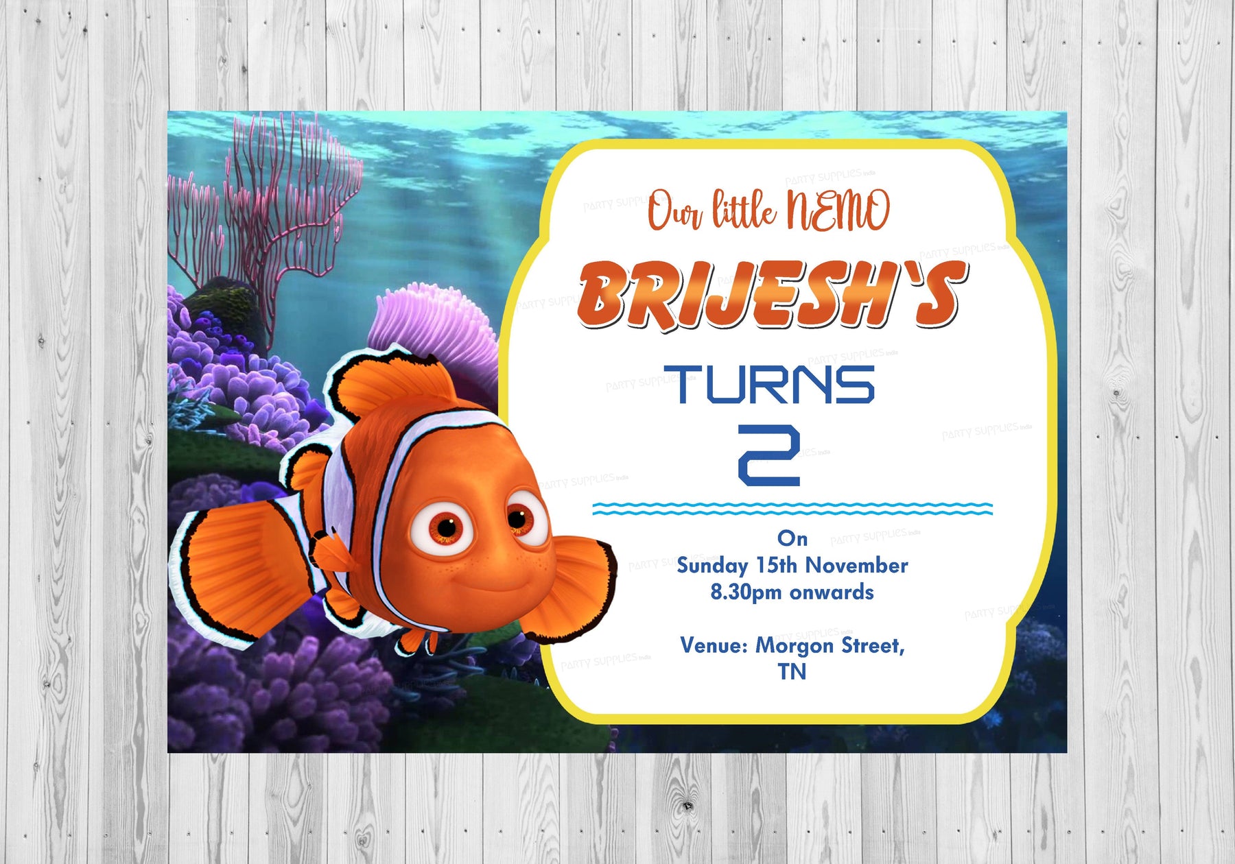 PSI Nemo and Dory Theme Invite