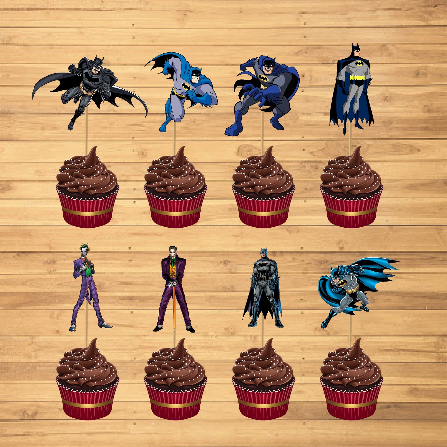 PSI Batman Theme Cup Cake Topper