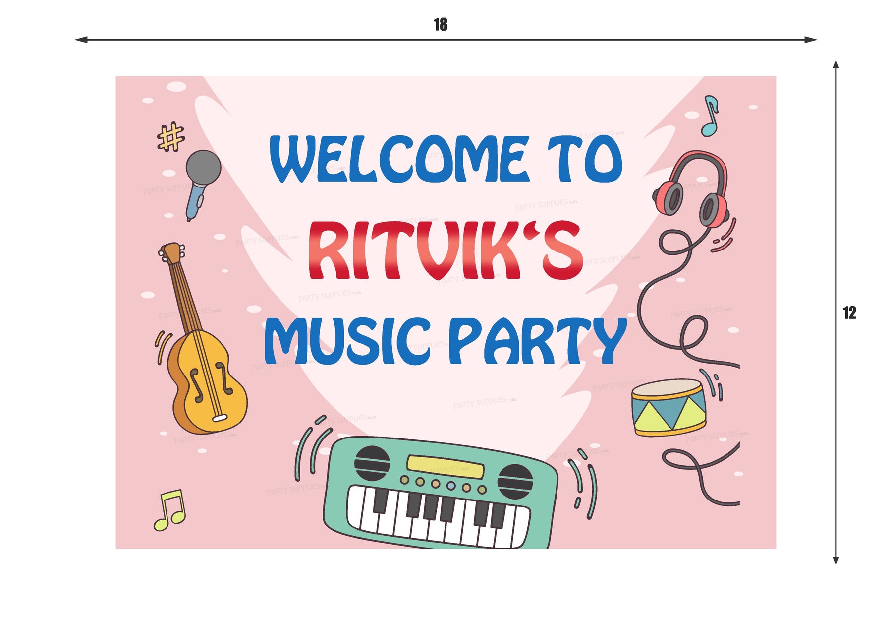 PSI Music Theme Personalized Welcome Board