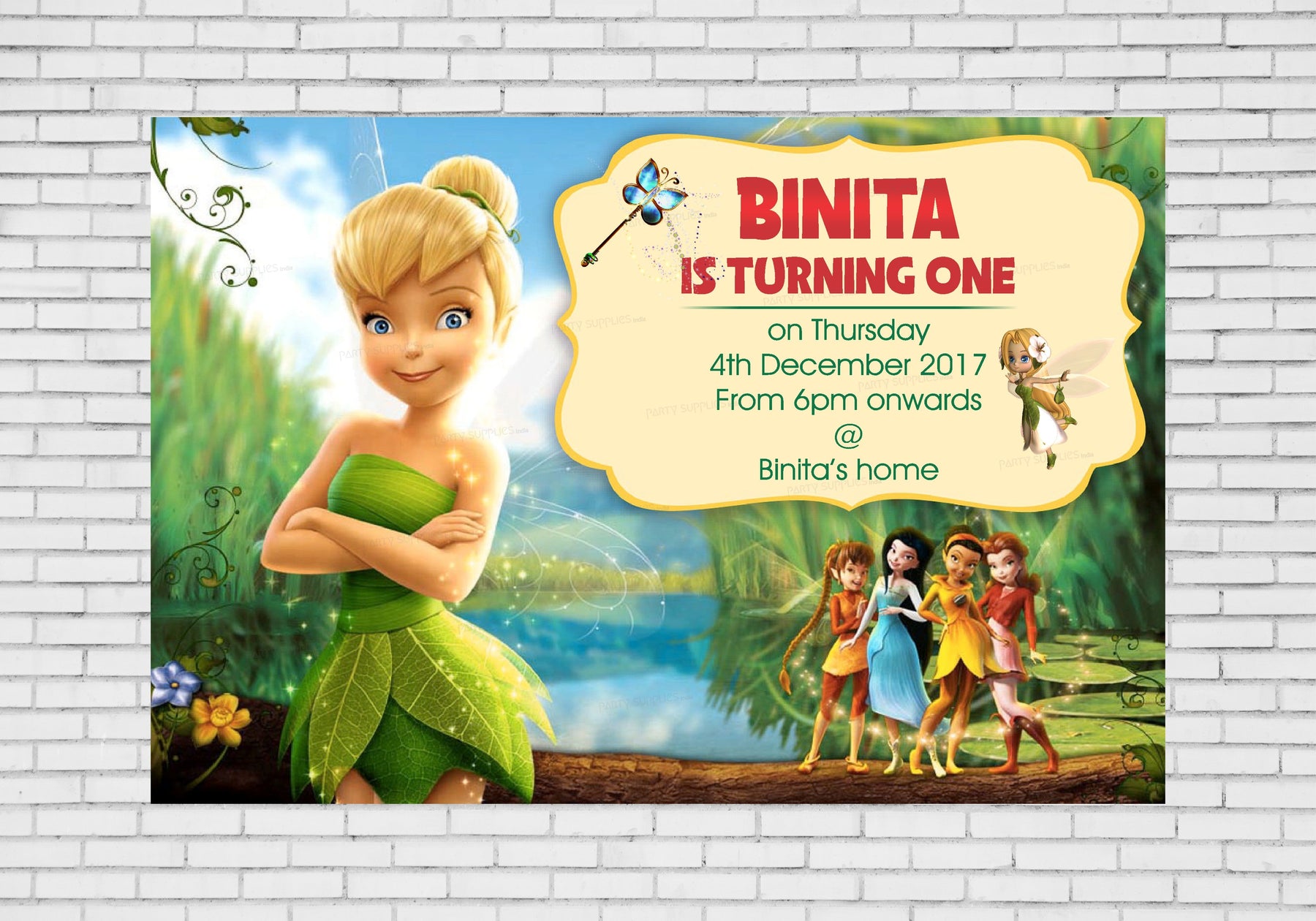 PSI Tinker Bell Theme Invite