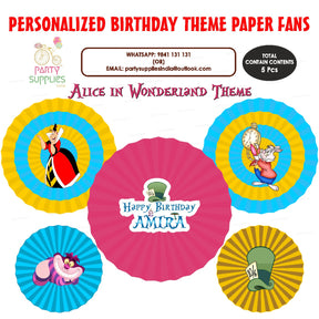 PSI Alice In Wonderland  Theme Paper Fan