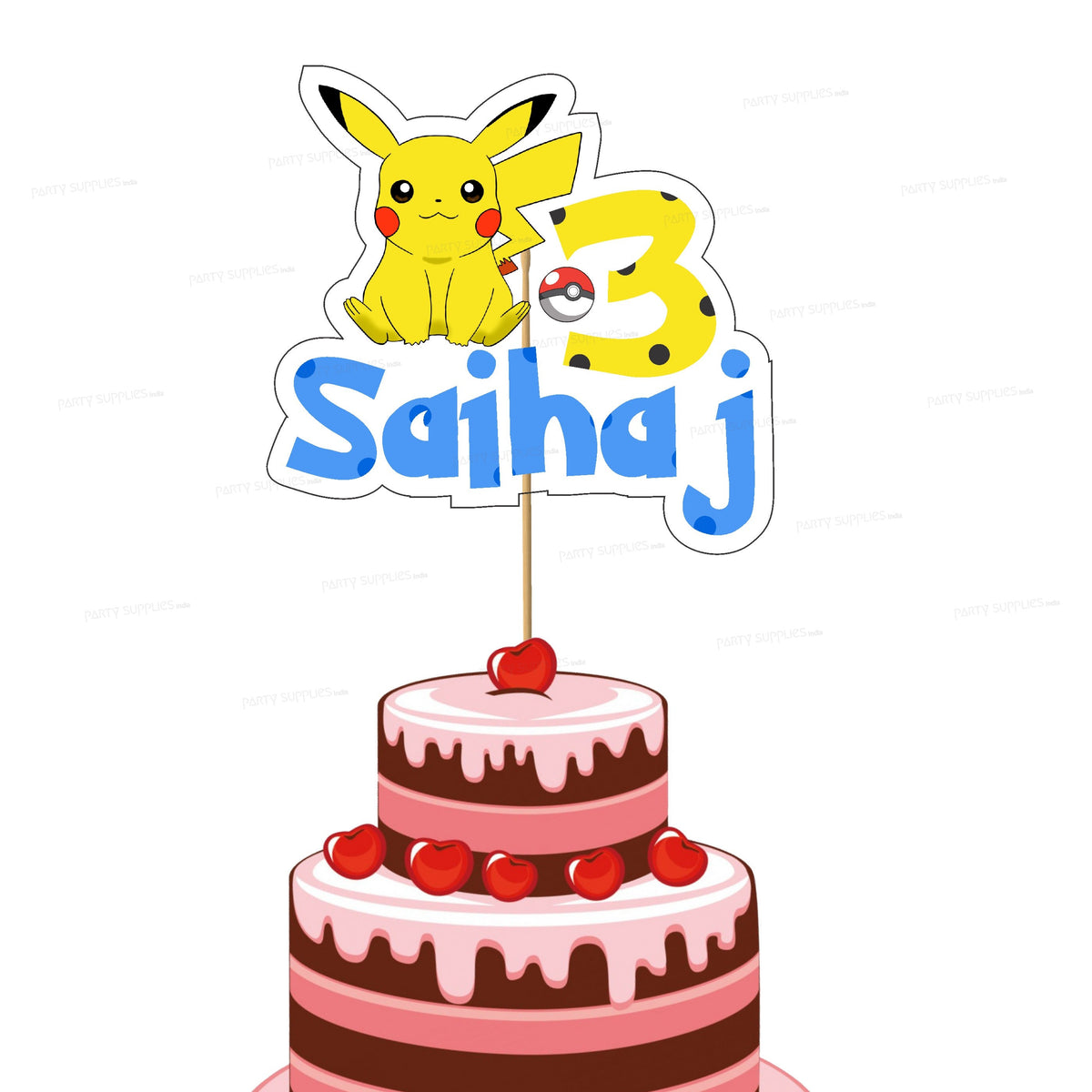 PSI Pokemon  Personalized  Theme Cake Topper