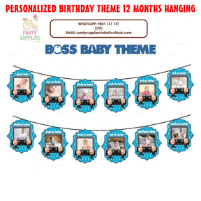 PSI Boss Baby Theme 12 Months Photo Banner