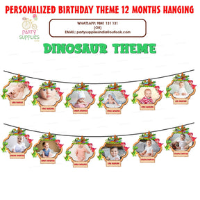 PSI Dinosaur Theme 12 Months Photo Banner