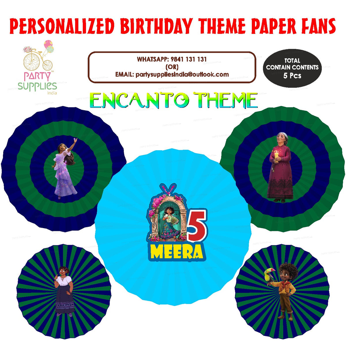PSI Encanto Theme Paper Fan