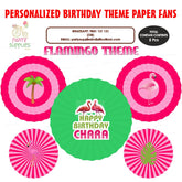 PSI Flamingo Theme Paper Fan