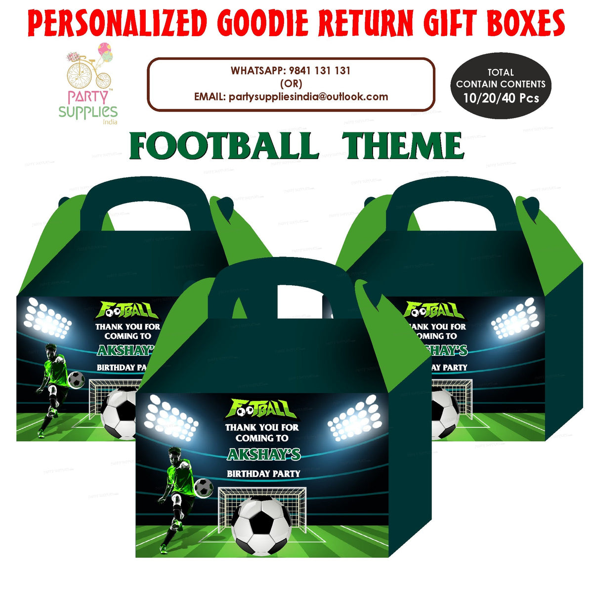 PSI Football theme Goodie Return Gift Boxes