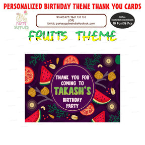 PSI Fruits Theme Thank You Card