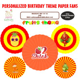PSI Fruits Theme Paper Fan